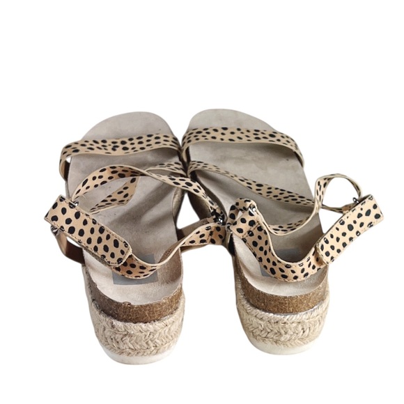 Dolce Vita Myra Leopard Calf Hair Platform Sandals Sz 8 EUC Cheetah Summer - Picture 4 of 6
